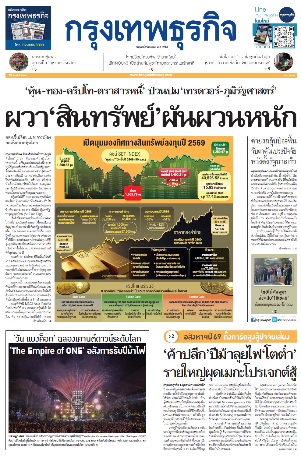 กรุงเทพธุรกิจ 2 มกราคม 2569