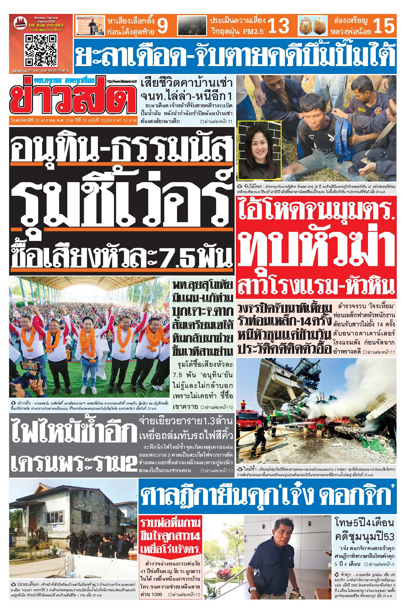 ข่าวสด 22 มกราคม 2569