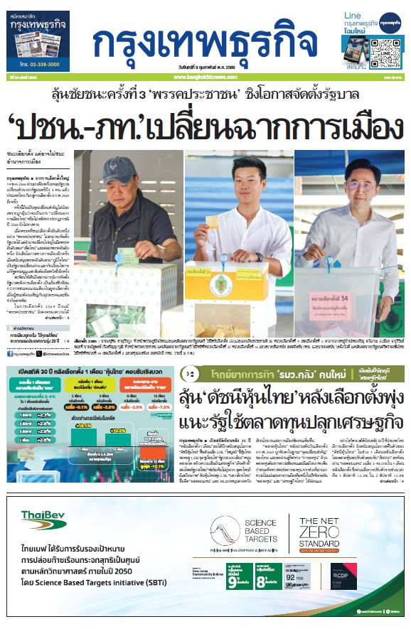 กรุงเทพธุรกิจ 9 กุมภาพันธ์ 2569