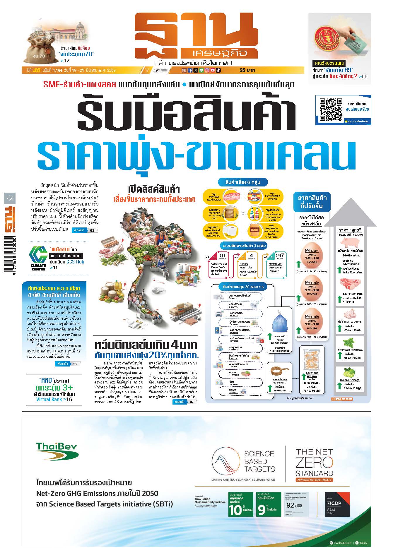 ฐานเศรษฐกิจ 19 - 21 มีนาคม 2569