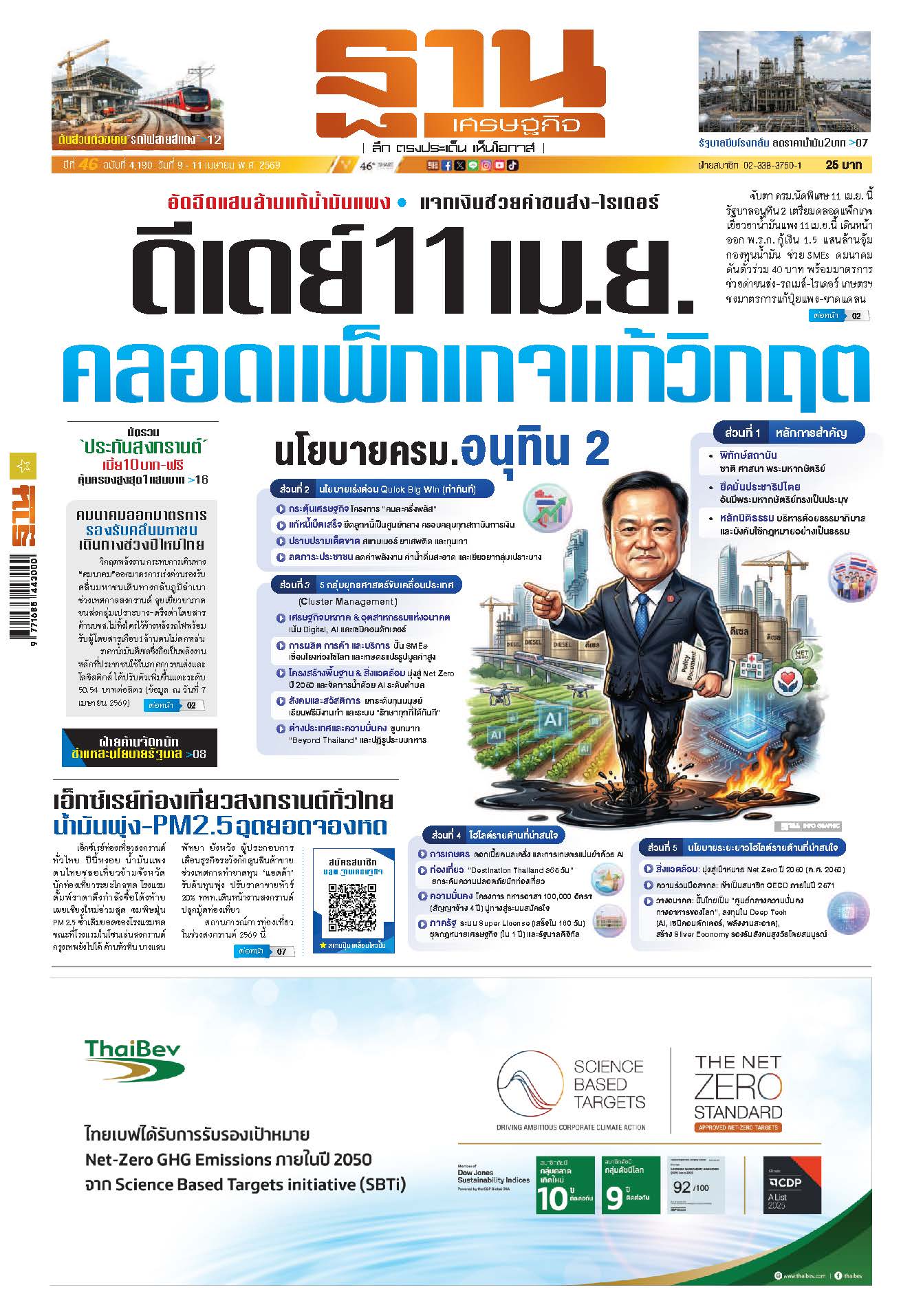 ฐานเศรษฐกิจ 9 เมษายน- 11 เมษายน 2569