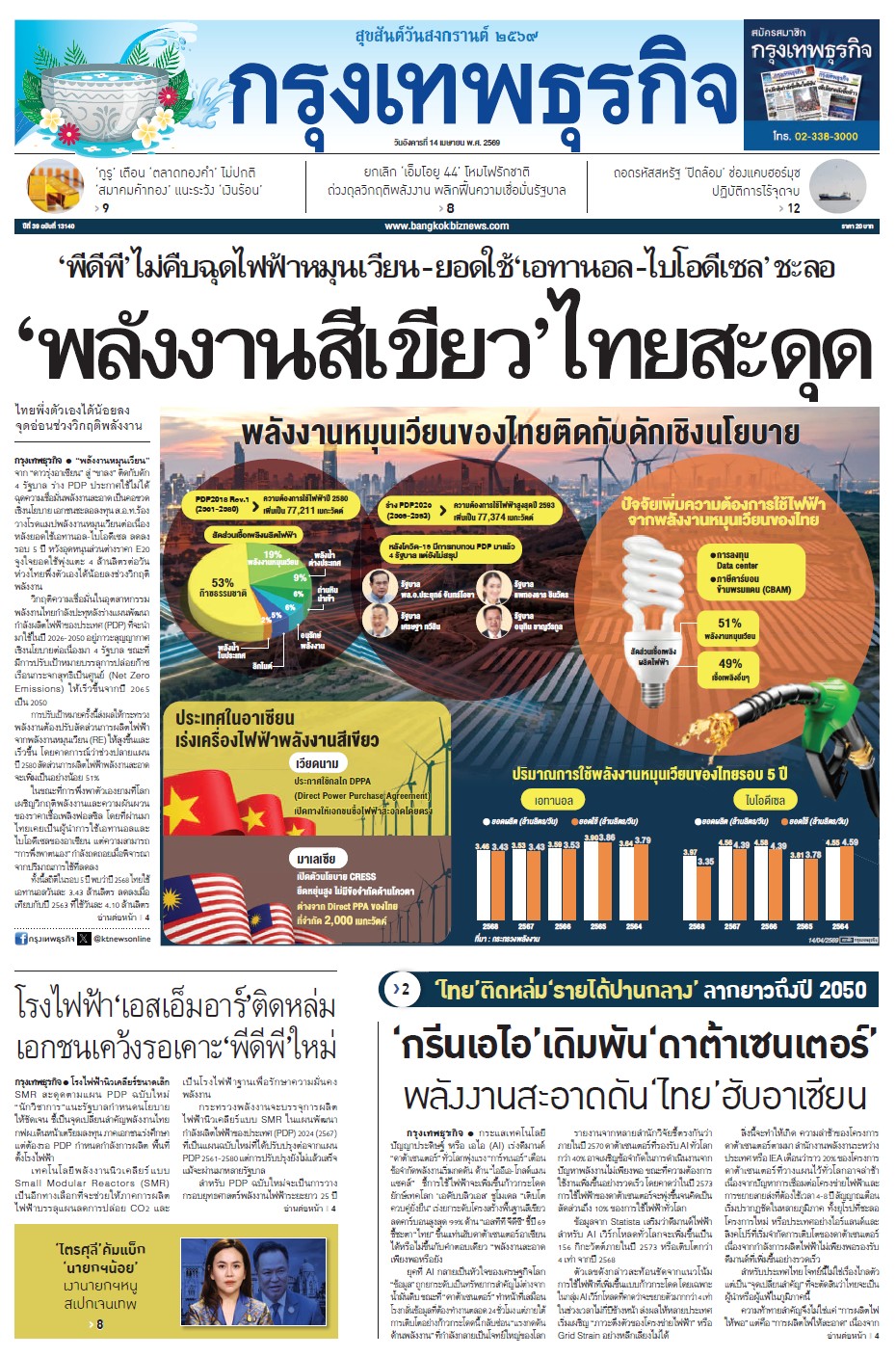 กรุงเทพธุรกิจ 14 เมษายน 2569