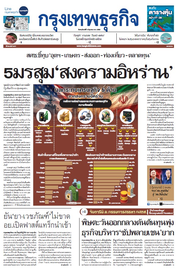 กรุงเทพธุรกิจ 4 มิถุนายน 2569