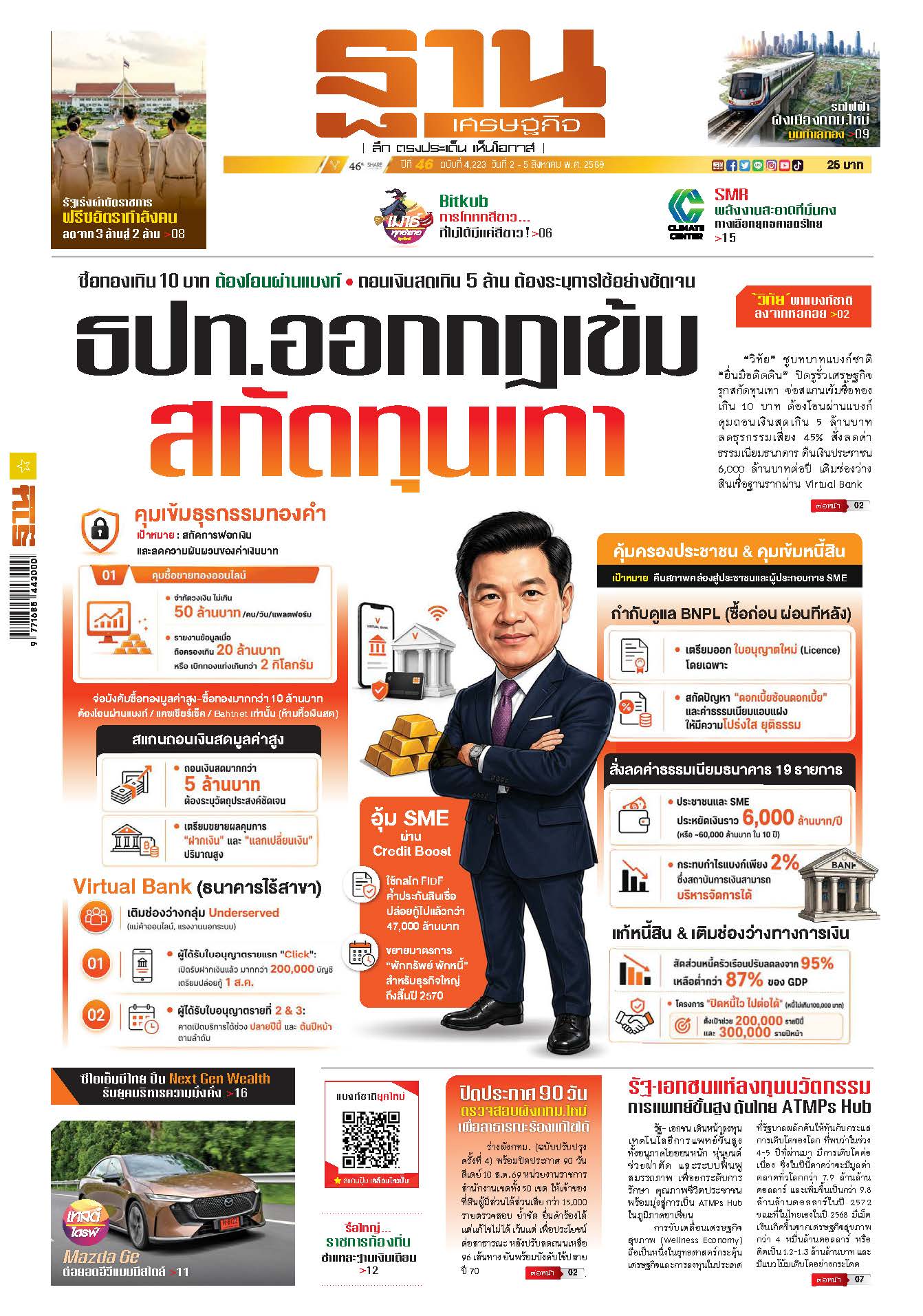 ฐานเศรษฐกิจ 2 สิงหาคม - 5 สิงหาคม 2569