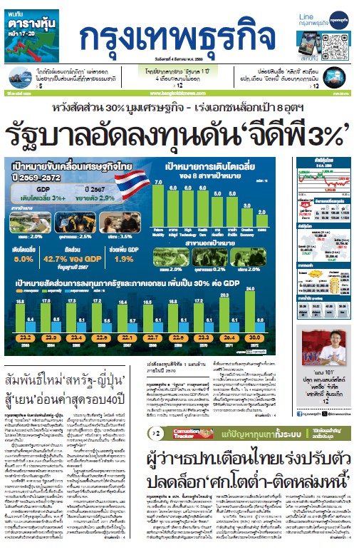 กรุงเทพธุรกิจ 4 สิงหาคม 2569