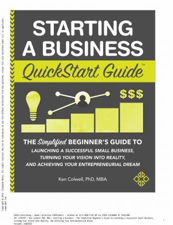 Starting a Business QuickStart Guide : The Simplif...